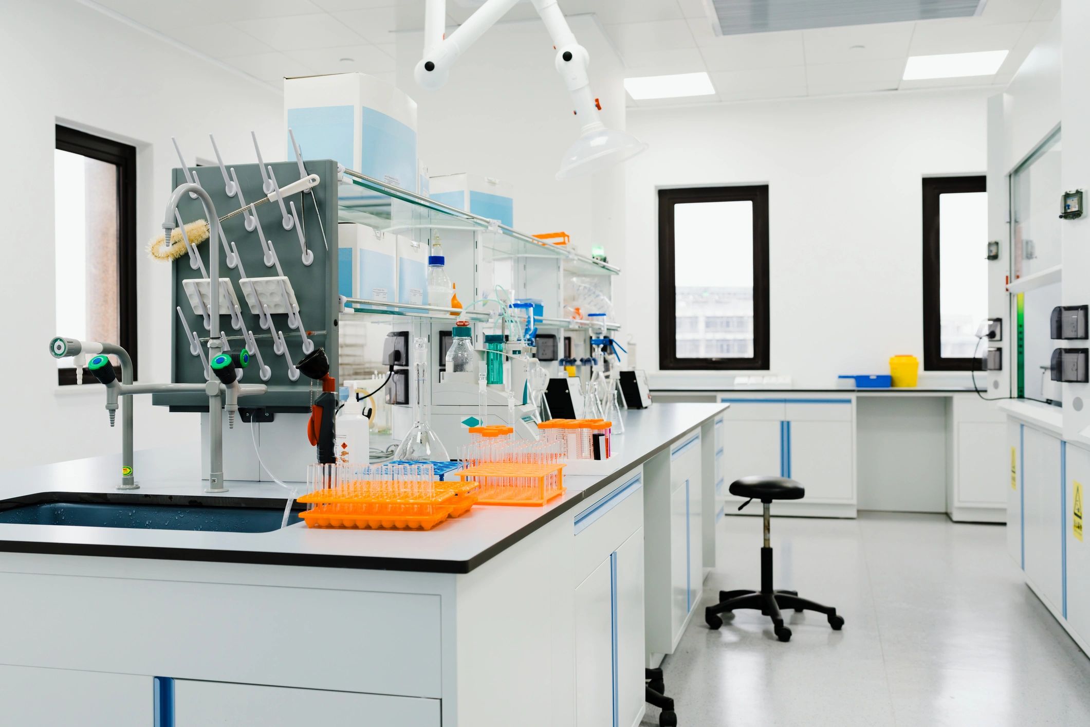 Modern research laboratory interior